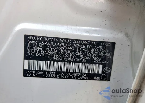 2023 Lexus Is 300 z USA, uszkodzony, nr VIN JTHDA1D27P5124486